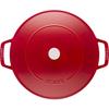 Staub Braiser Saut? Pan, Cherry, 28cm, Double-Handled, Cast Iron Enamel, Induction Compatible [Official Japanese Product] Braiser Z1033-422