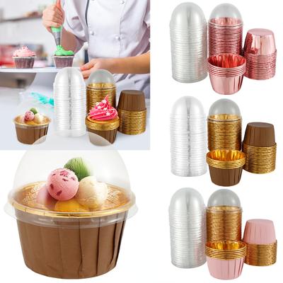 50/100 szt. Folia Muffinka Cupcake Liner Opakowania na Ciasto Uchwyty Forma do Pieczenia Taca Etui Kubeczki na Ciasto Narzędzia Cukiernicze na Wesele Imprezę Urodzinową