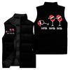 Ladies' Casual And Fashionable Sleeveless Vest Christmas Printed Cotton Jacket