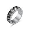 Vintage National Wind Dragon Scale Rotatable Men's Decompression Stainless Steel Finger Ring