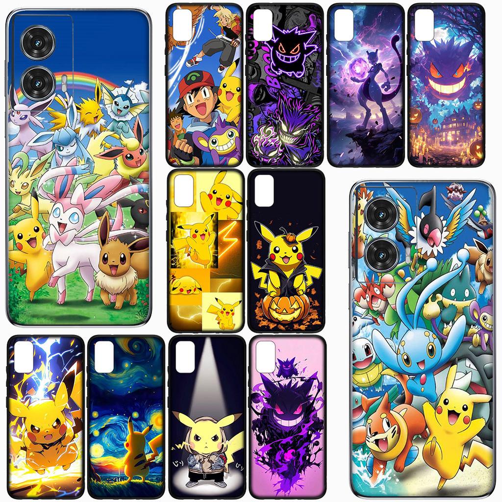 For Motorola Moto Edge 50 30 One Fusion 40 Neo Ultra Pro 20 Lite G50 G85 G84 E15 E14 Phone Case Gengar P-Pikachus P-Pokemons GO