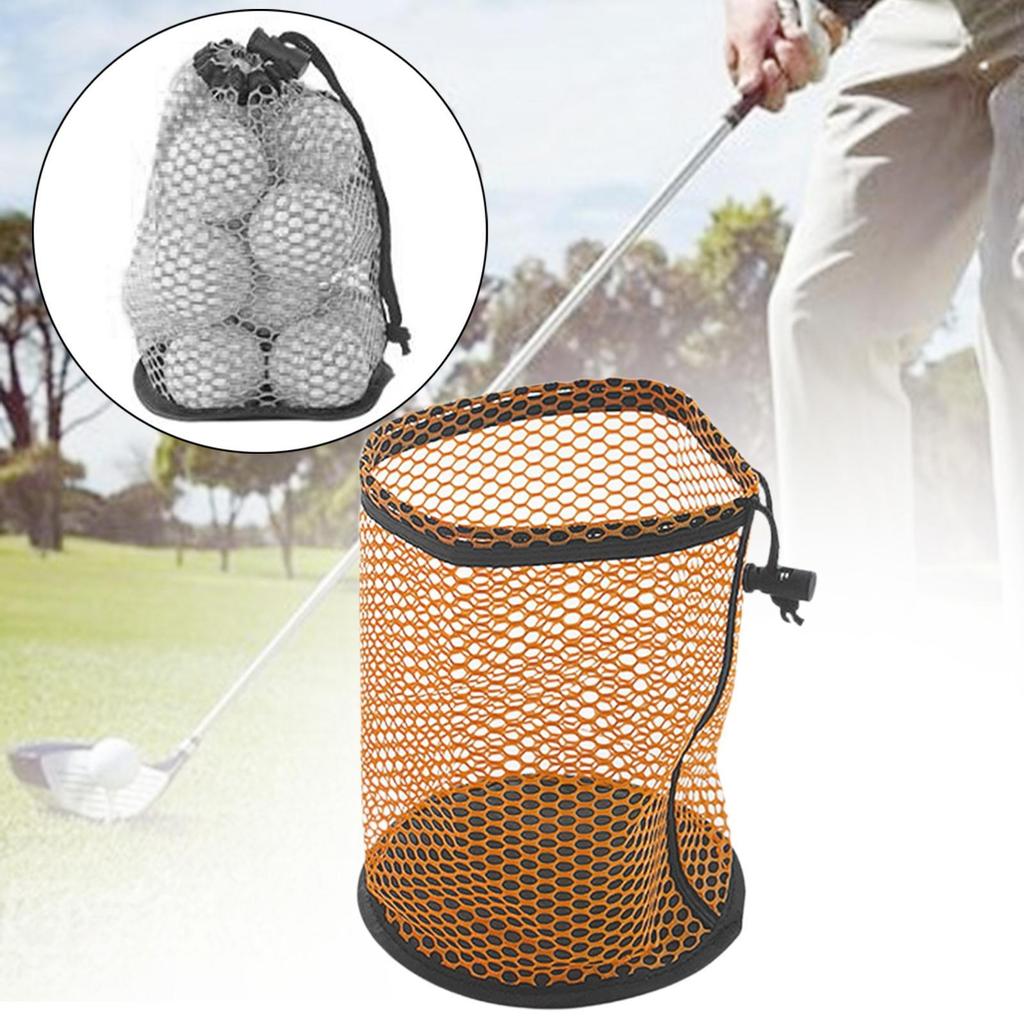 Portable Golf Ball Net Bag Durable Polyester Storage Sack Breathable Mesh Design for Outdoor Travel and Golf Equipment