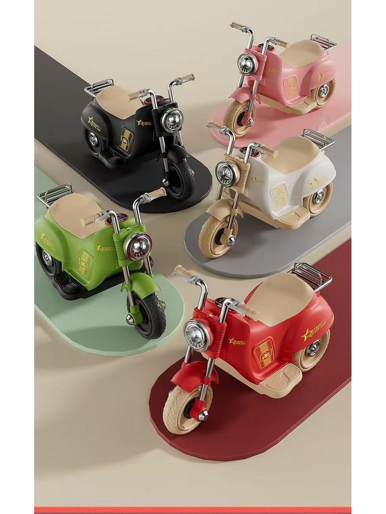 Rechargeable Kids' Electric Tricycle - Remote Control Ride-On Motorcycle for Boys & Girls.