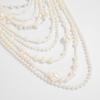 Exaggerated Pearl Sweater Chain Baroque Bridal Jewelry Sweet Multilayer Pearl Necklace  Gift