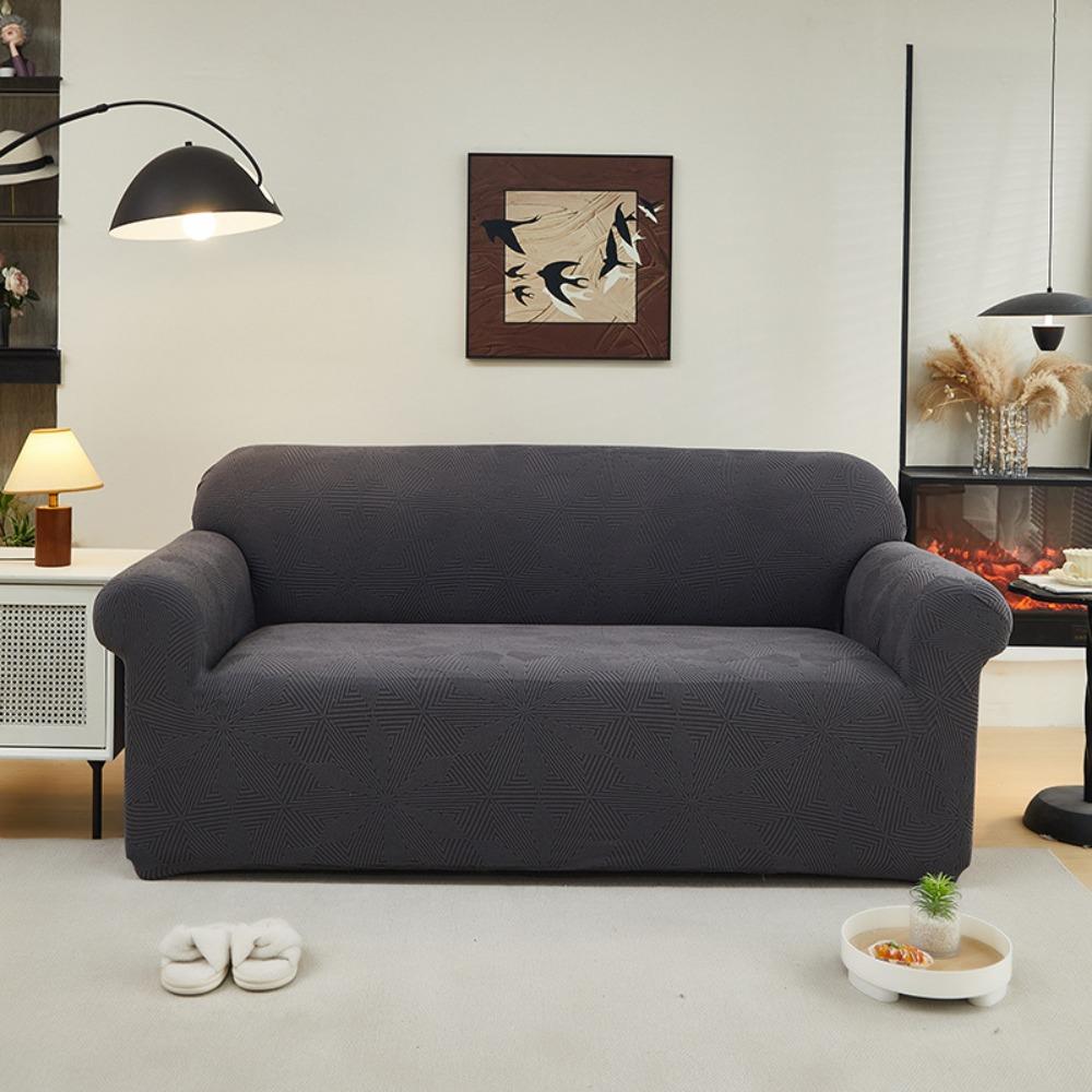 Thick Jacquard Sofa Cover Full Elastic Slipcovers for Single Three Four Seater Solid Color Sofa Protector