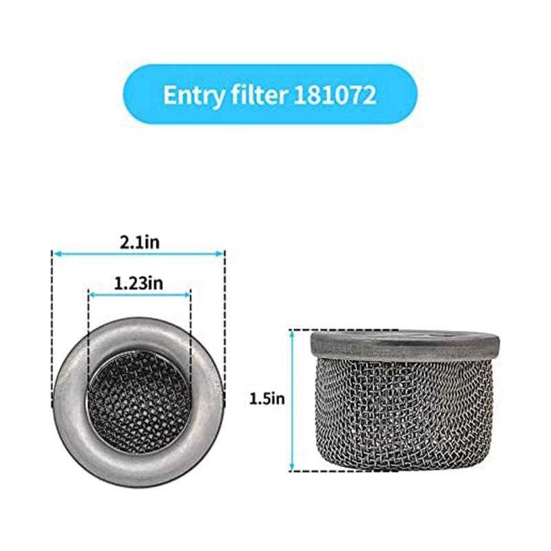 ABUL-4X 181072 Or 181-072 Inlet Strainer Screen Filter With 1In NPT Thread For 795 1095 Airless Paint Sprayer Suction Hose