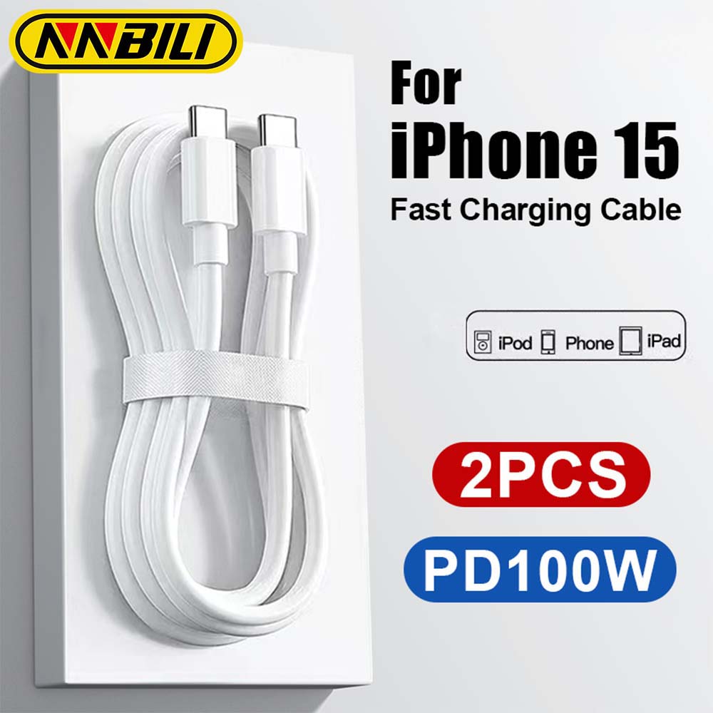 NNBILI PD100W For iPhone 15 Pro Max Macbook USB C to Type C Cable For iPhone 15 14 13 12 11 Pro Max Fast Charging Charger Cable