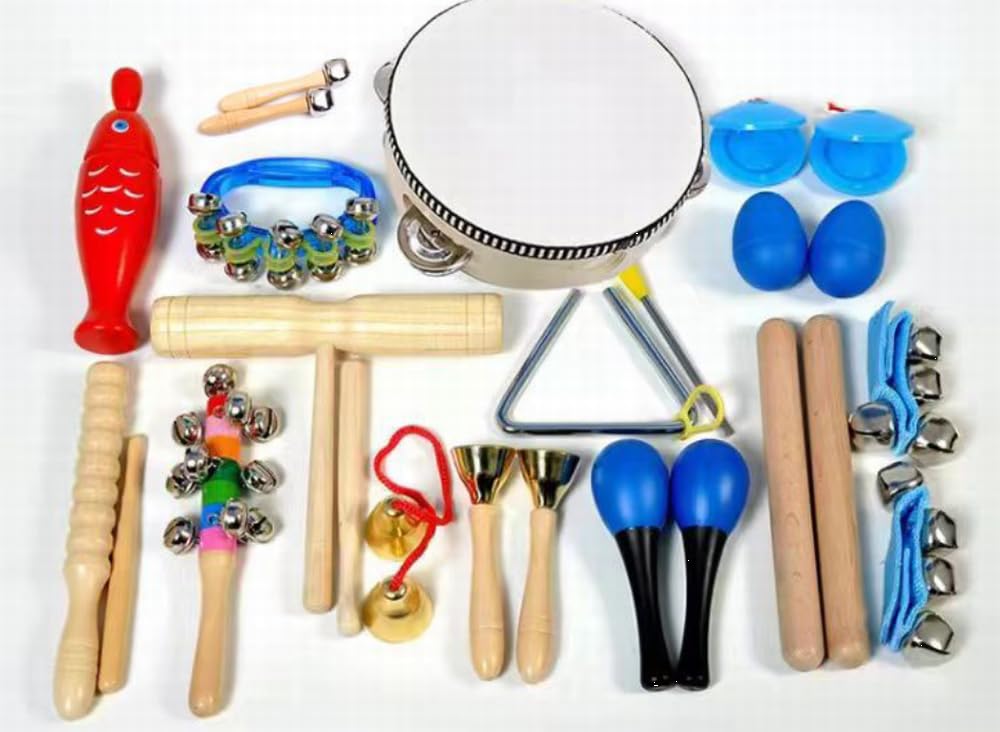 

Anfang Percussion Instrument Set, Kids Toy, Musical Play, Educational Percussion, 15 Types