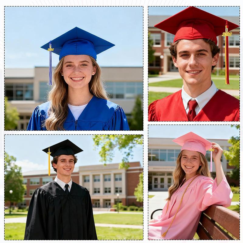2026 Graduation Cap Headwear With Tassel For High School & Bachelor Degree Cap Unisex Graduation Dress Ceremony Hat Master