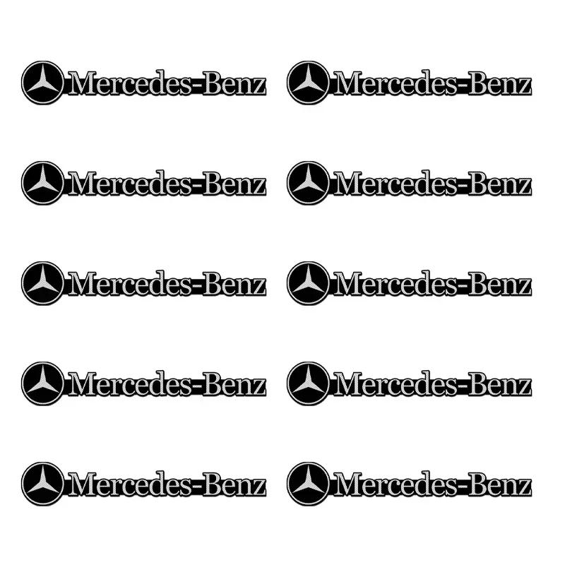 4pcs Car 3D metal Aluminum audio decorate Emblem Stickers for Mercedes-Benz W210 W211 W212 W221 W222 A C E G S R CLS CLA CLK SLK