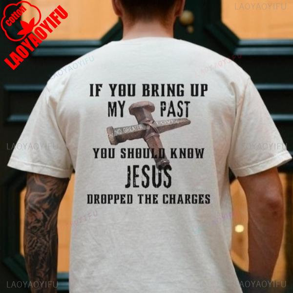 Mens Christian Cross Scripture Shirt  Bible Verse Tshirt Summer Shortsleeved Roundneck Tee New Arrival Casual Cotton Tops