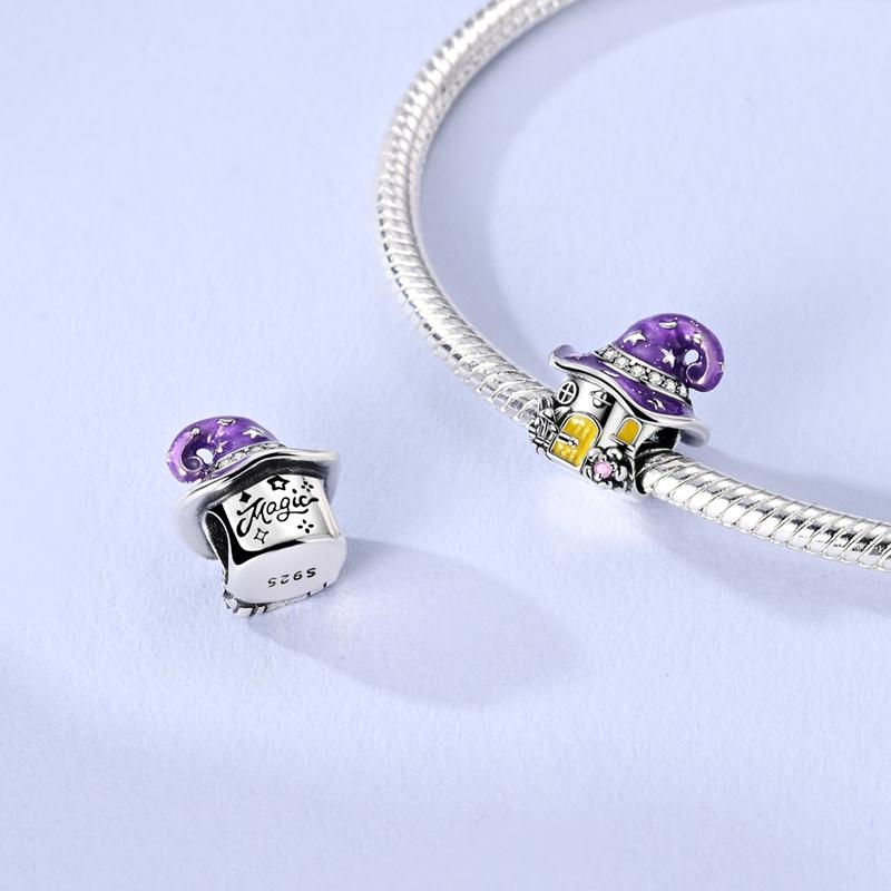 New Copper Charms Beads Luminous Rose Heart Shape Cat Paw Cat Beads Fit Original Pendant Bracelet Women Diy Jewelry