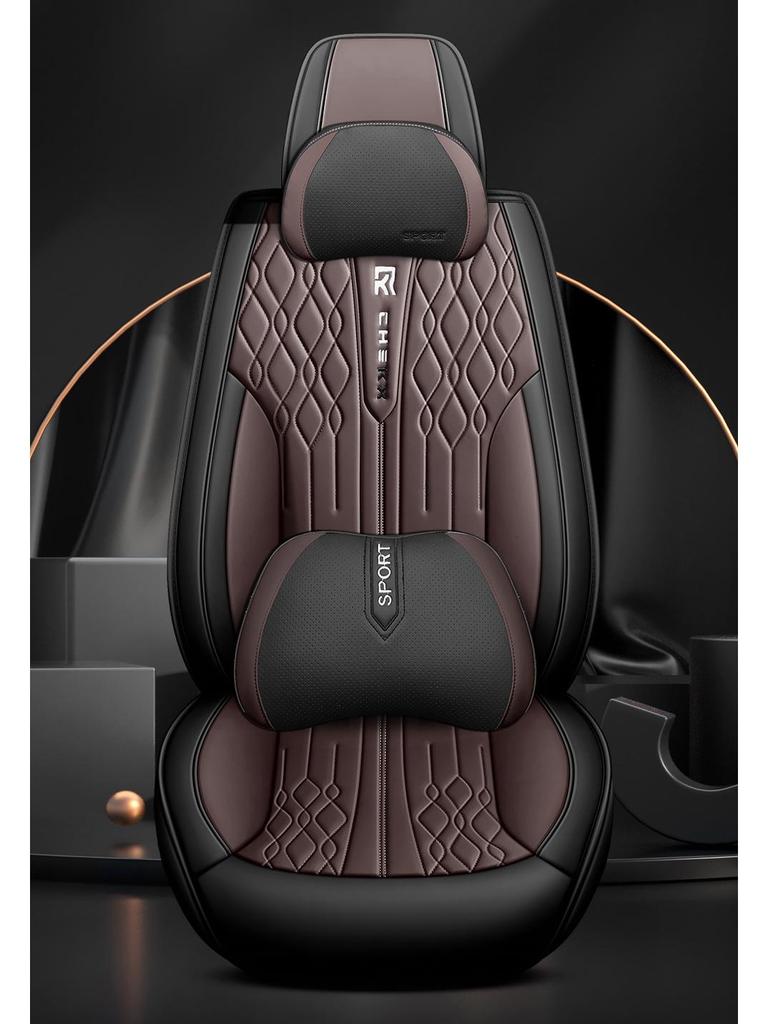 Universal Full Coverage Car Seat Cover - Breathable, Wear-Resistant, Perforated, High-End Cushion for All Seasons