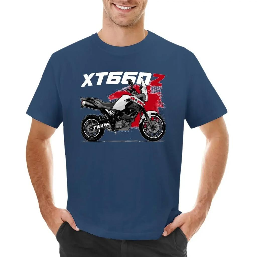 Heavyweights Anime Clothes Blouse Black T Shirts for Men Tenere-XT660Z-Essential- T-shirt Oversized Men Clothing Graphic Tops