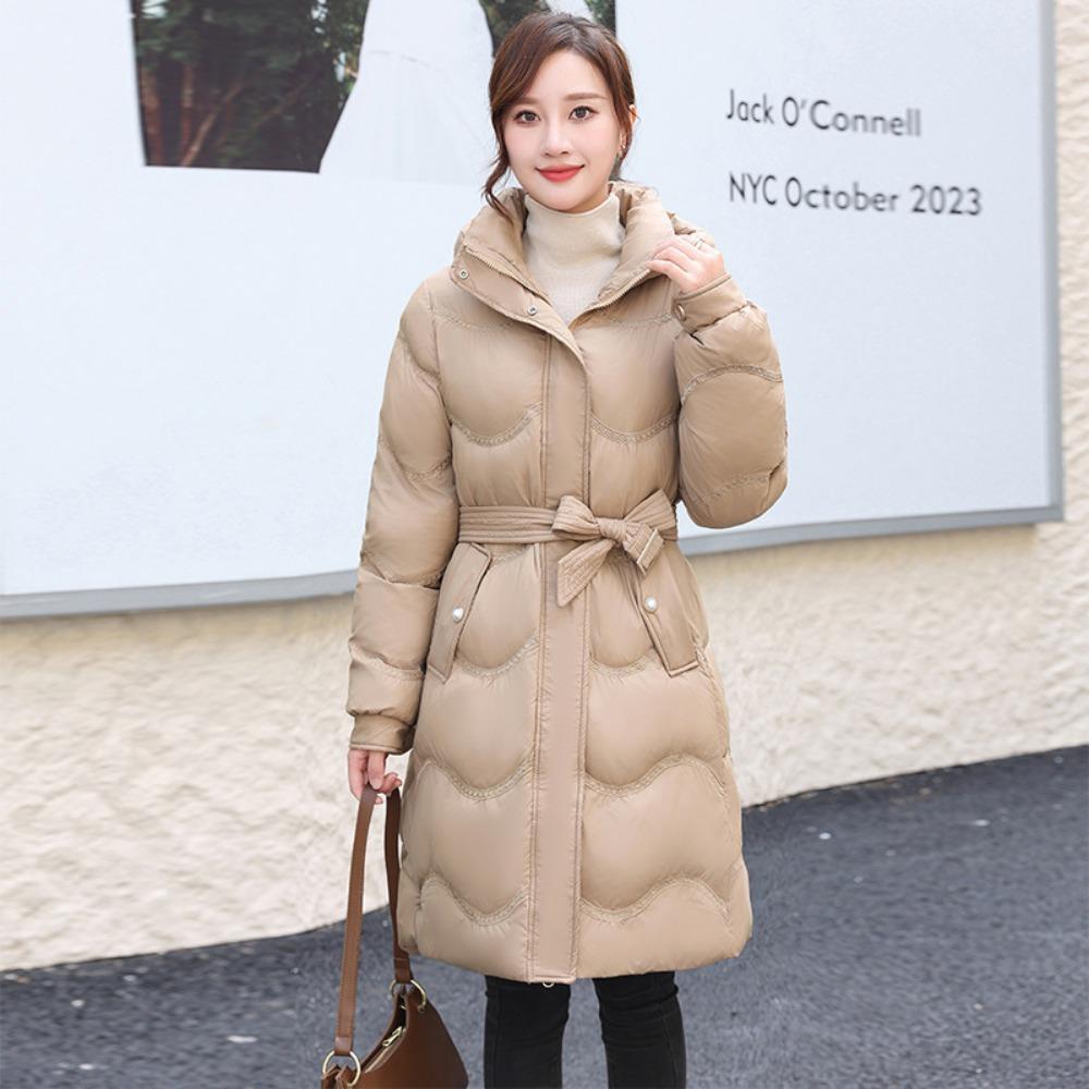 

Korean version loose and thin large size hooded down cotton-padded jacket thickened cotton-padded jacket M хаки