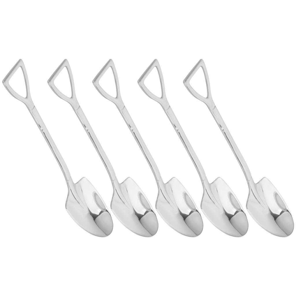 5 ks Dezertní kávové lžičky 304 Nerezová ocel Zmrzlina Dezert Dort Lžičky SadaLžička