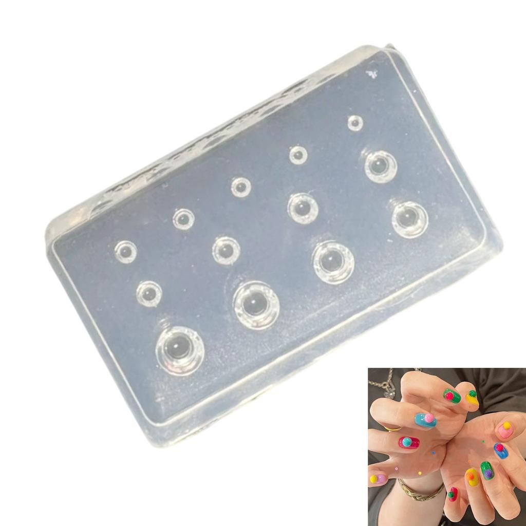 Multipurpose Reusable Silicone Sphere Round Mould Portable for Art Castes Craft and Decorative Fashion Accessories