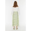 Black Polka Dot Patterned Bell Woven Skirt Tctss22ee0006