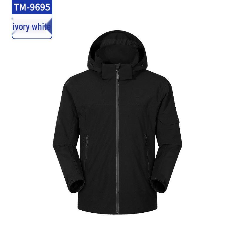 Winter Team Building 3-in-1 Hooded Jacket with Sealing Glue and Custom Couple Team Shirt Windbreaker