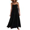 2026 Summer European Women's Pleated Irregular Strappy Long Beach Dress