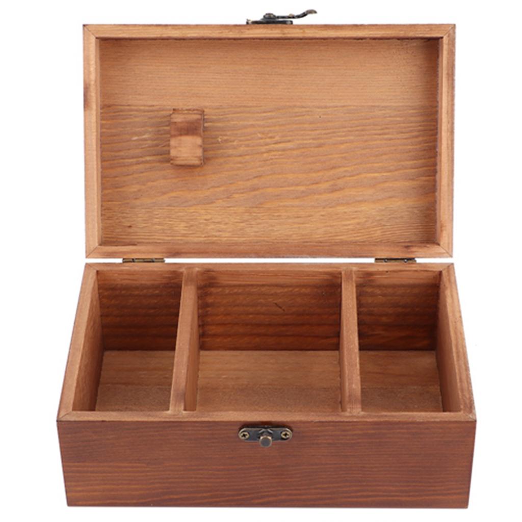 Household Vintage Wooden Sewing Box Needle Thread Storage Case Organizer DIY Sewing ToolsTaraxacum