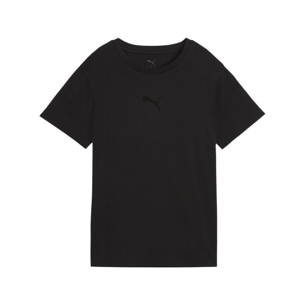 Puma Knitted Simple Solid Color Round Neck Short Sleeve T-Shirt Women tops 637774-01 XS