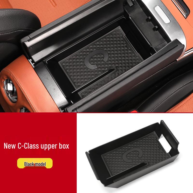 Storage Organizer for Mercedes-Benz GLC260, New C/E-Class, and E300L Center Console Armrest.