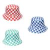 Stylish Retro Fisherman Hat Women's Sun Protection Plaid Bucket Hat Street Style