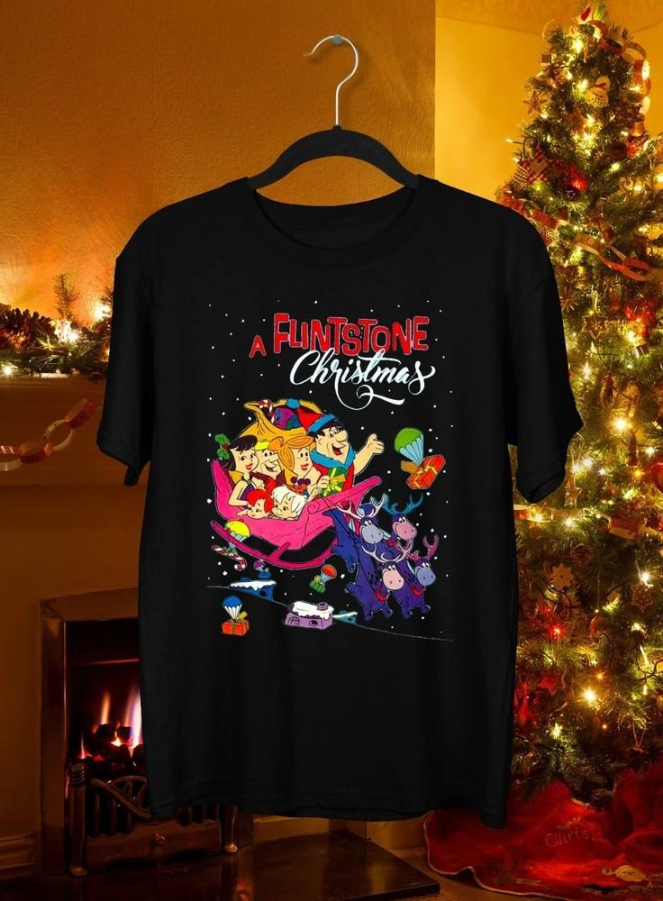 A Flintstone Christmas Black TShirt Unisex Size S4XL Unisex T-Shirt M