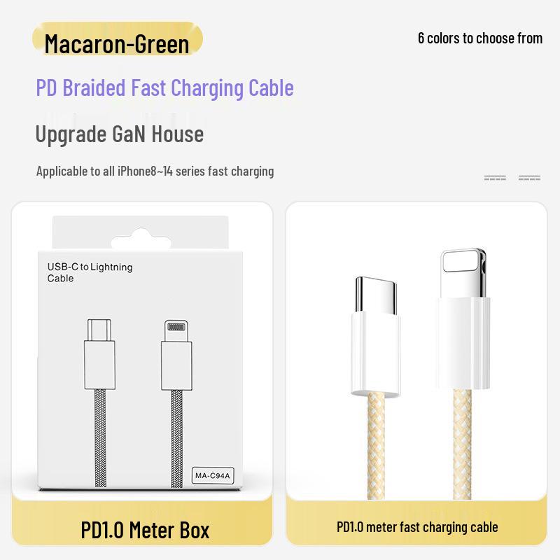Compact 30W GaN Charger with Fast Charging Cable for iPhone 16, 3C Certified