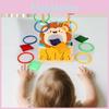 Lion Wooden Toddler Sandbag Toss Ring Toy With Interactive For Play Activities