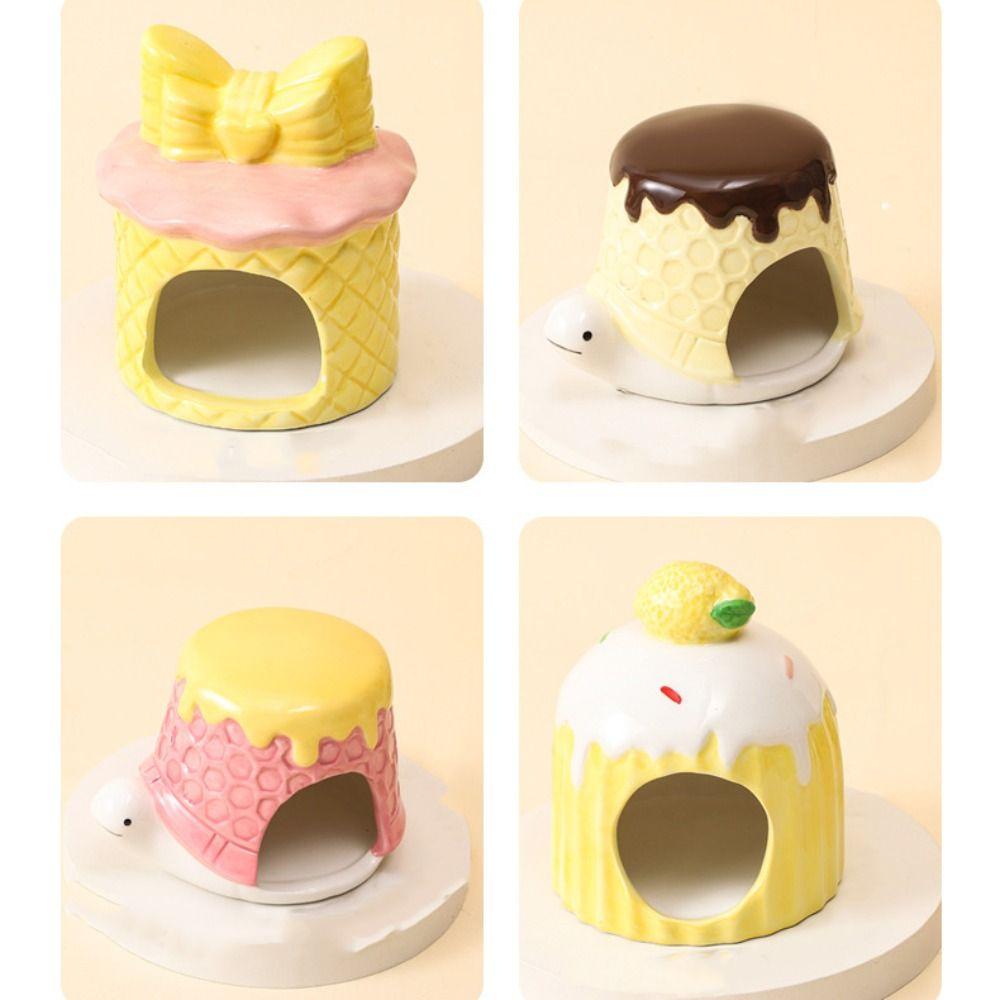 Ceramic Pet Small House Cooling Hamster Bed Hamster Landscaping Supplies Hamster Nest  Bird