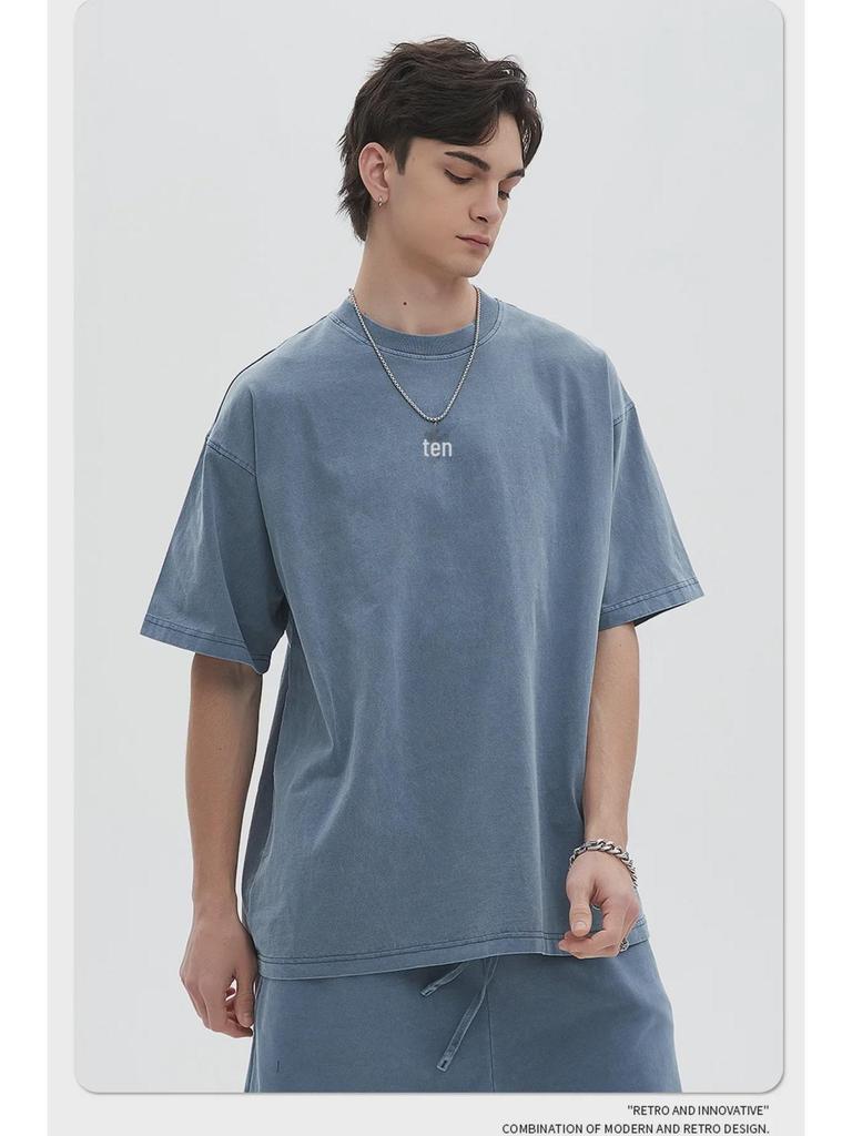 ARTIE Unisex 2025 Sommerkollektion: Gewaschene & Distressed Gefärbte Weiße Shorts & Kurzarm-Anzug