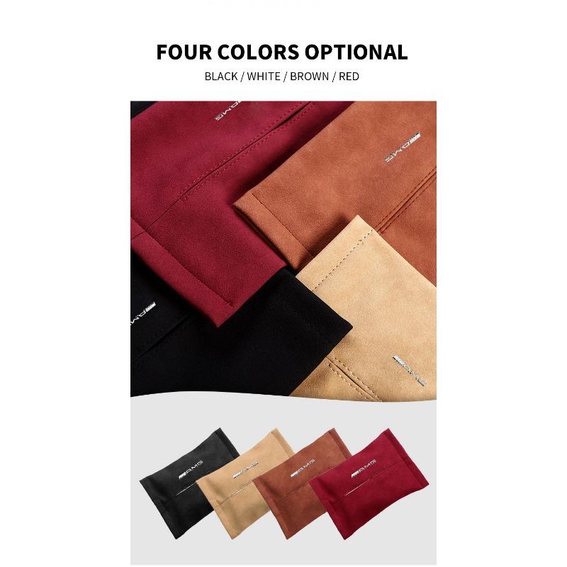 1Pcs Car Tissue Box Holder Sun Visor Seat Back Car Accessories For Mercedes Benz AMG W204 W205 W212 W213 W222 x153 W176 W177 Keychain