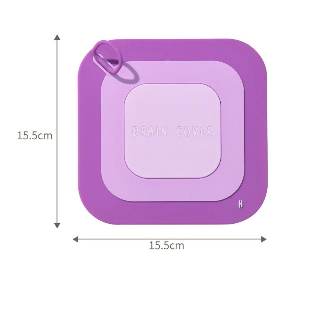 

Insect-proof Floor Drain Cover Soft Kitchen Sink Seal Mat Bathroom Accessories фіолетовий