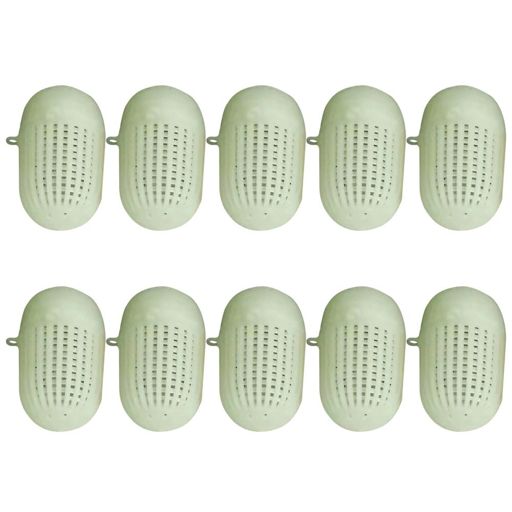 10pcs Fishing Feeder Holder Bait Luminous Fishing Bait Basket Attract Fish Shrimp Earthworm Tackle Accessories Tool