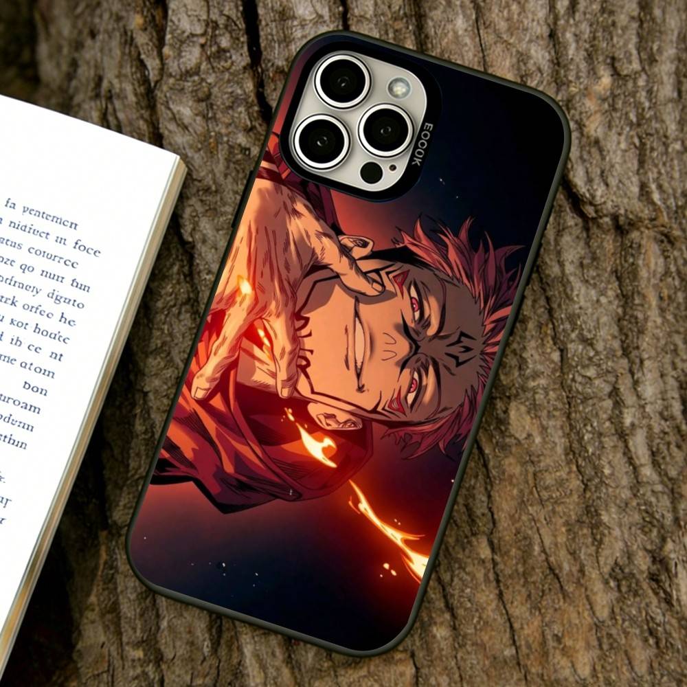 

Sukuna Phone Case For iPhone 17,16,15,14,13,12,11 Plus,Pro Max,XS,Colored Silver Plated Inside Cover iPhone14Plus