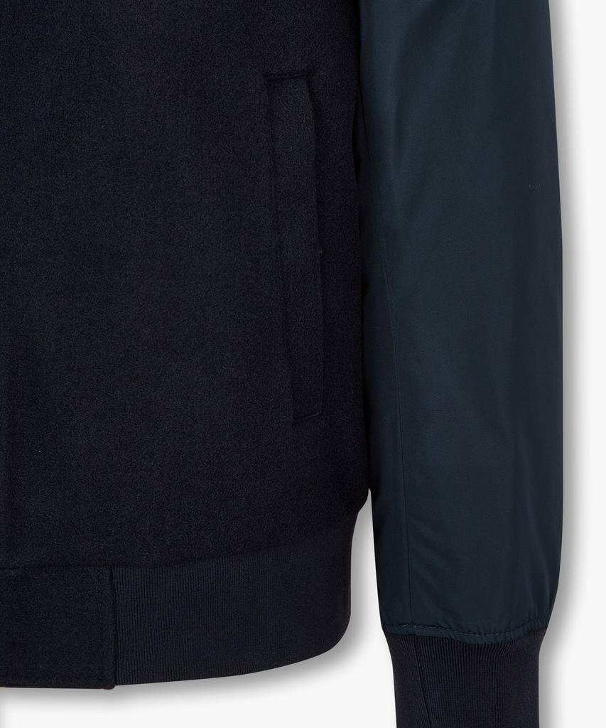 Armani Exchange Men'S Embroidered Logo Two-Way Zip-Up Blouson_Navy A414310018