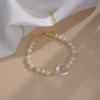 New Arrival Trendy Moon Design Natural Freshwater Pearl 14K Gold Filled Ladies Bracelet  For Women Birthday Gifts