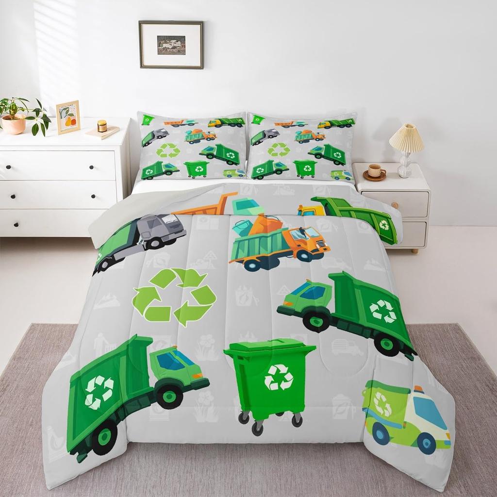 Feelyou Boys Race Car Twin Size Bedding Set Kids Racing Car Comforter Extreme Sports Comforter Set for Teens Cool Car Comforter Car Room Dec