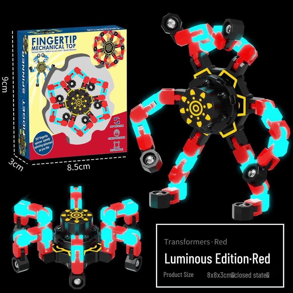 Deformable Luminous Gyro Toy: Educational Mechanical Fidget for Kids