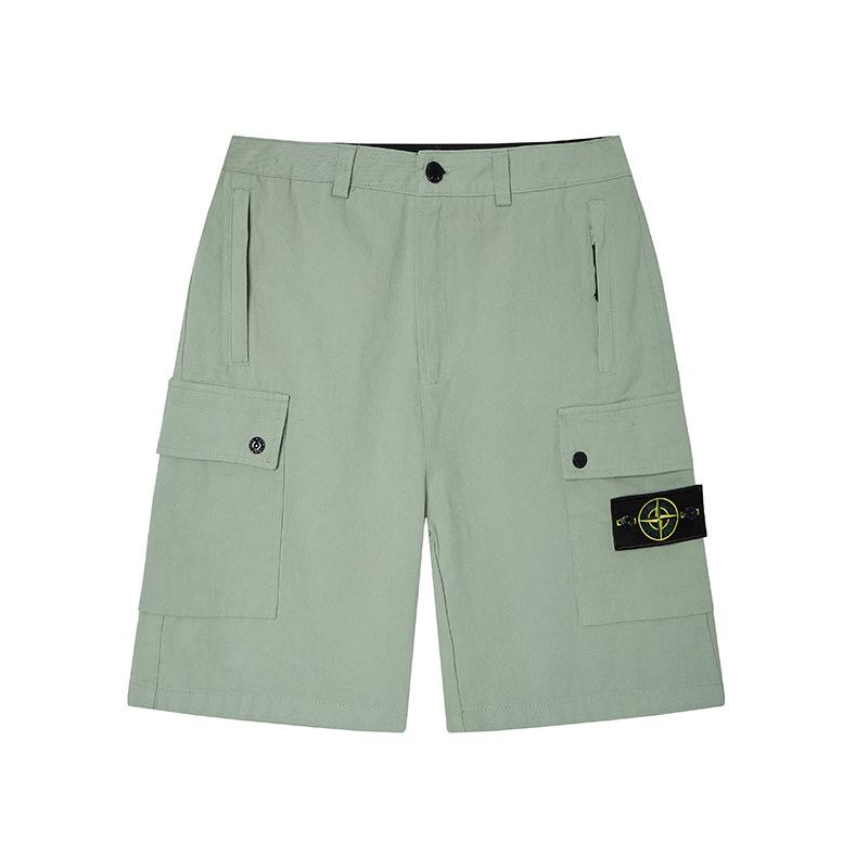 Pantaloncini Casual da Uomo con Tasche – Lisci con Logo Bussola – Pantaloncini da Spiaggia per Esterno