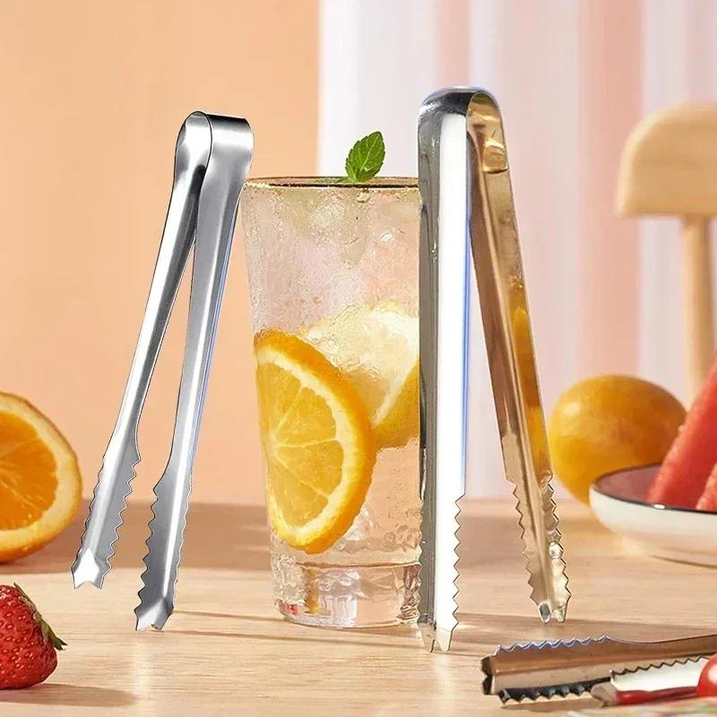 Stainless Steel Ice Tongs Bread Cake Clamps Salad Coffee Sugar Cubes Clips for Restaurant Bar Party Serving Tongs Kitchen Tools