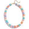 Bright Bohemian Beach Choker: Jelly-Colored Acrylic Resin Necklace for Women
