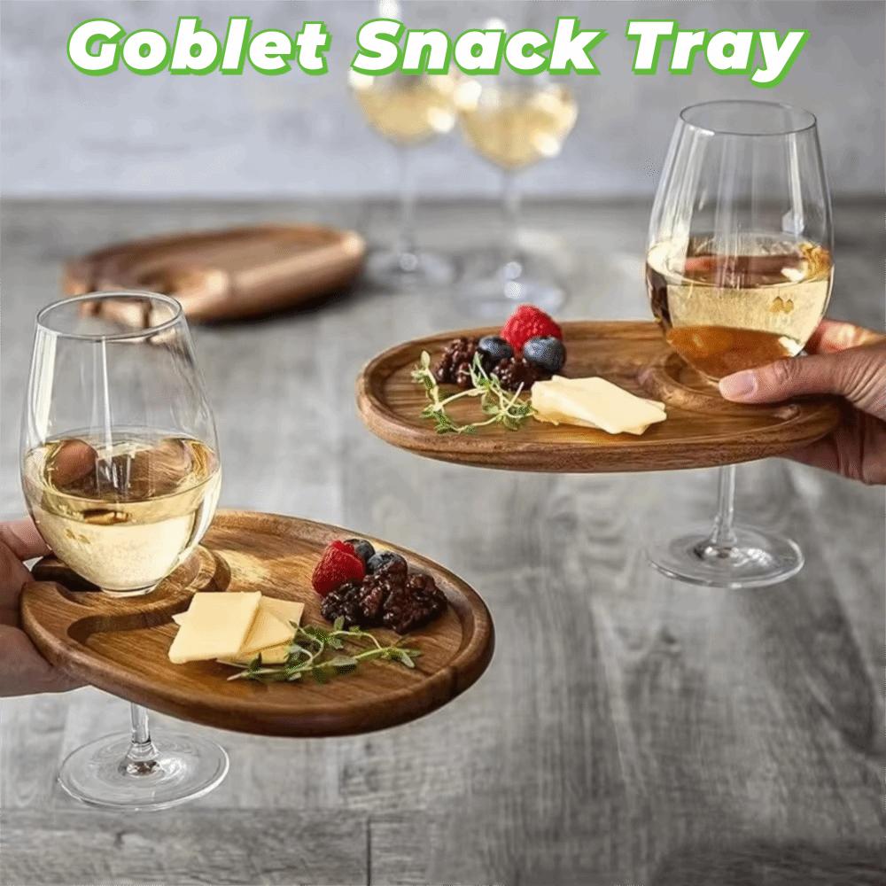 Smooth Surface Appetizer Plates Free Your Hand Goblet Snack Tray Goblet Charcuterie Board  Banquet