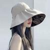 Vinyl Empty Top Sunscreen Fisherman Hat Children Spring and Summer New Outdoor Travel Anti-ultraviolet Face Cover Big Brim Sun Hat
