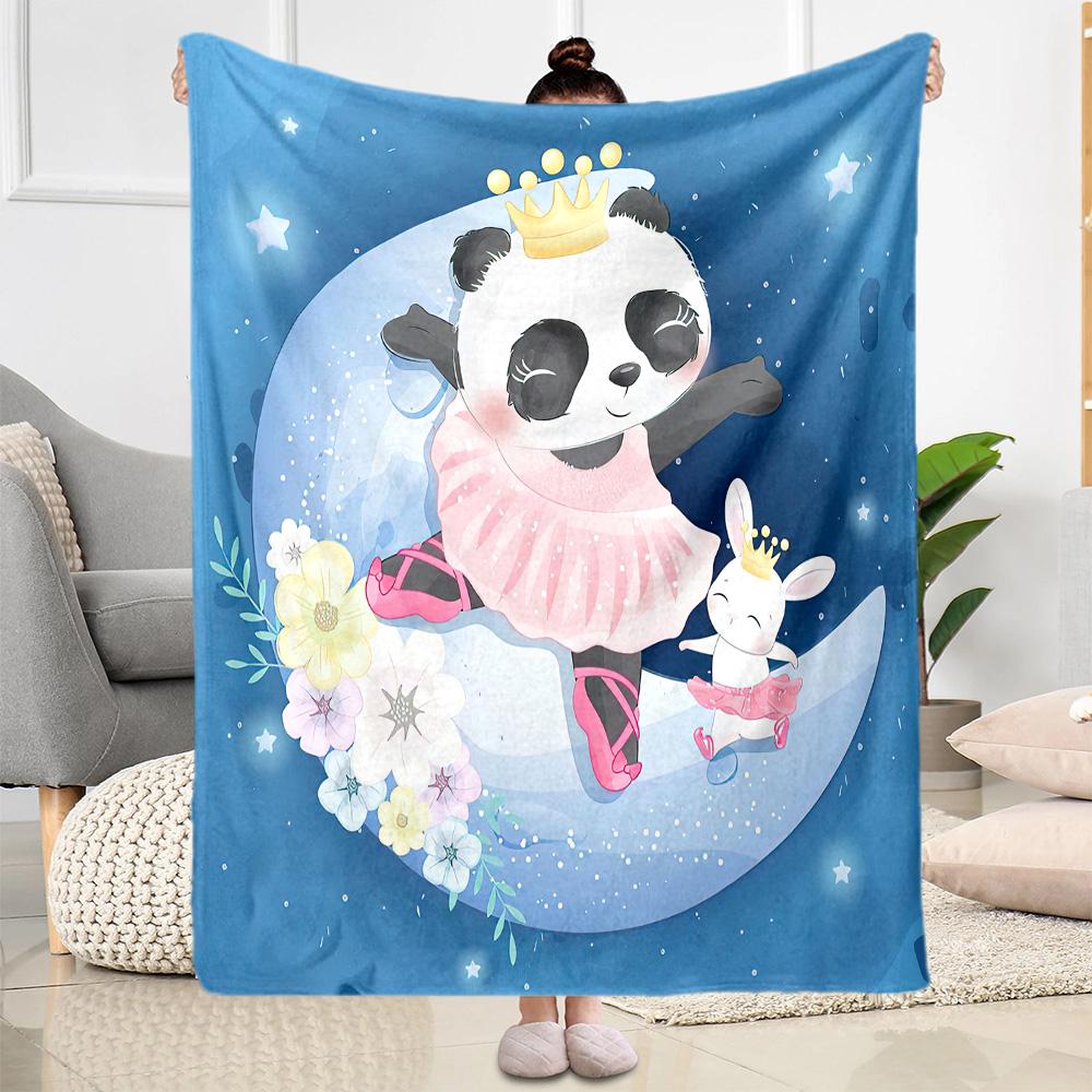 Pink Bunny In Flowers Blankets are suitable for living rooms,making them an ideal choice for outdoor travel and gifts.