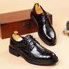 Fashion British Style Mens Oxford Shoes Thick Sole Casual Versatile Leather Shoes Classic Comfortable Lace Up Men Non Slip Leather Shoes
