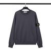 Stone Island Compass Patch Basic Hoodless Sweatshirt Loose Fit Men Women Casual Daily Wear