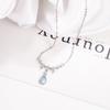Tears Moonlight Stone Necklace for Women Ins Style Light Luxury Temperature Design High-end Pendant Collarbone Chain